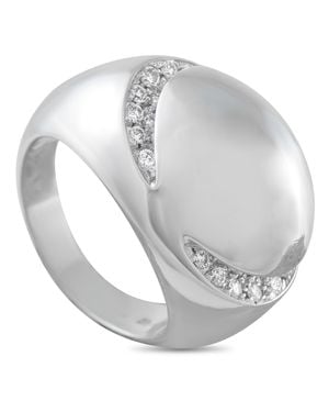 BVLGARI 18K Diamond Dome Ring Bv16-040826 - Metallic