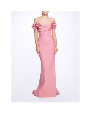 Marchesa Draped Rose Gown - Pink