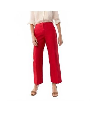 ANN MASHBURN Frankie Cropped Pants - Red