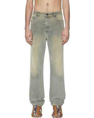DIESEL D-Rekiv Washed Straight Fit Denim Jeans - Green