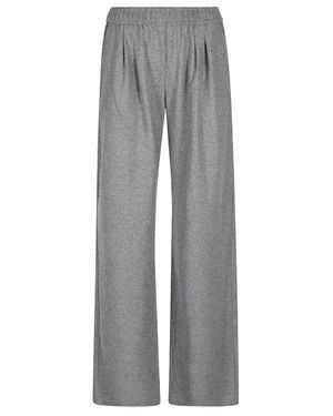 Pinko Ramona Relaxed Wide Polyester-Blend Wide-Leg Pants - Gray