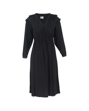 Ba&sh Ulla Ruffled Midi Dress - Black