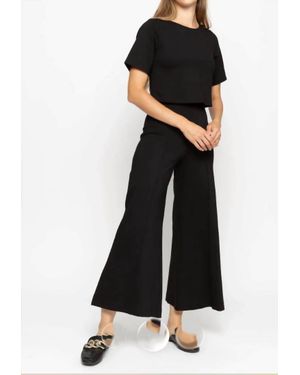 Ripley Rader Ponte Knit Wide Leg Pant - Black
