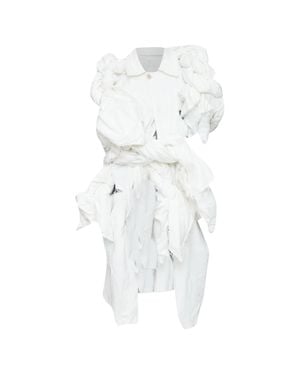 Comme des Garçons Comme Des Garcons Cotton Asymmetric Knotted Bundle Vest Jacket - White
