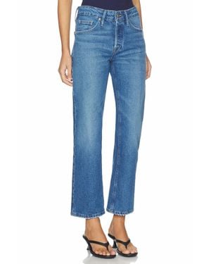 GOOD AMERICAN Vintage Straight Ankle Jeans - Blue