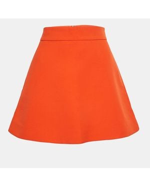 Victoria Beckham Silk Blend Mini Skirt - Orange