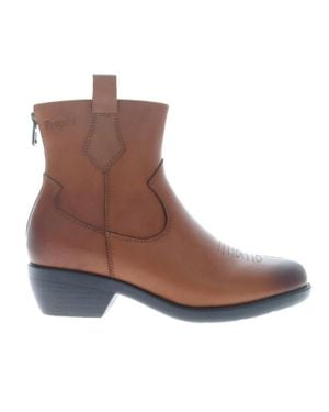 Propet Maisie Western Ankle Boot - Brown