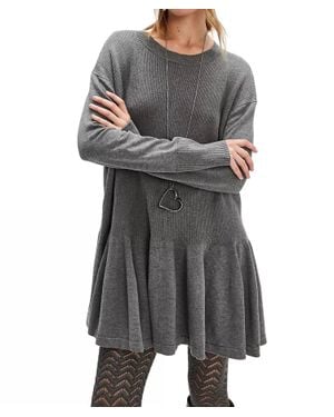 Free People Time On My Side Mini Dress - Gray