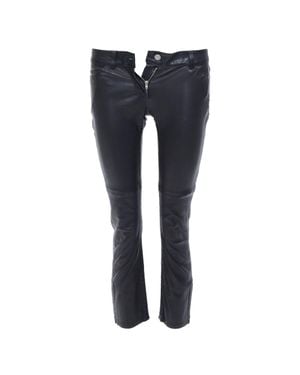 Isabel Marant Leather Skinny Pants - Blue