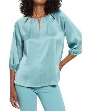 Lyssé Dena Cutout Detail Blouse - Green