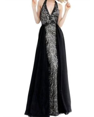 JVN Lace Prom Dress - Black
