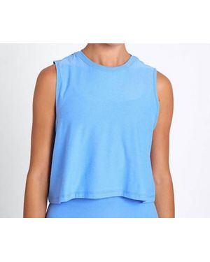Beyond Yoga Featherweight Minimal Cropped Tank - Blue
