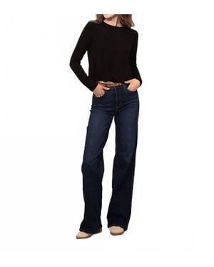 Elle Grey Wren Bubble Hem Tee - Black