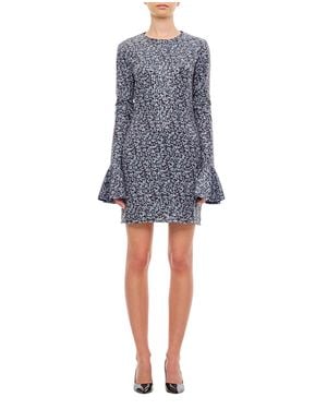 ROTATE BIRGER CHRISTENSEN Full Sequin Mini Dress With Dramatic Open Back - Blue