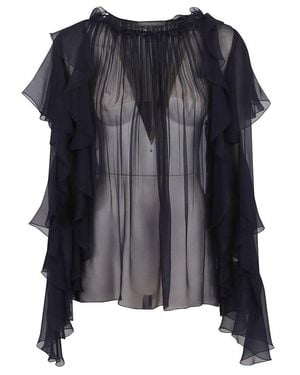Alberta Ferretti Chiffon Shirt - Black