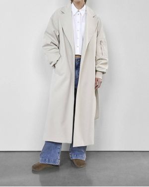WITHBLACK Bomber Sleeve Coat - White
