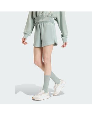 adidas Soft Lux Loose Shorts - Blue
