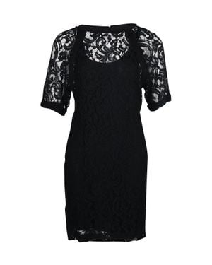 Maje Lace With Slip Dress - Black