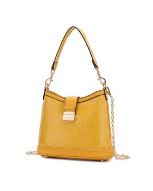 MKF Pilar Vegan Leather Shoulder Handbag - Yellow