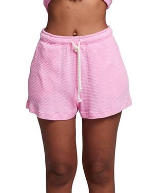 Chaser Brand Waffle Shorts - Pink