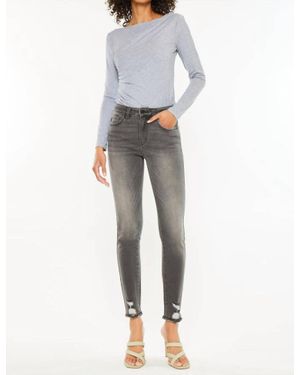 Kancan Hailey High Rise Super Skinny Jean - Gray