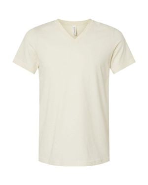Bella Canvas Jersey V-Neck Tee - White