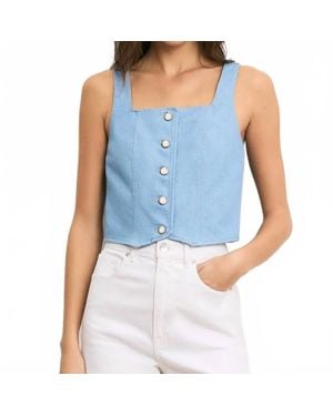 Veronica Beard Spensley Denim Vest - Blue