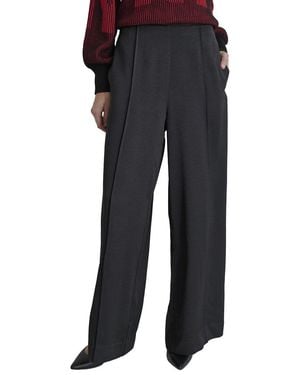DKNY Wide Leg Pin Tuck Trouser - Black