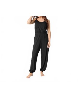 Coco + Carmen Knit Spaghetti Strap Jumpsuit - Black