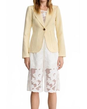 Smythe Patch Pocket Duchess Blazer - White