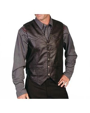 Scully Lambskin Vest - Black