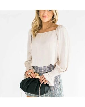 falcon park Tayla Tulip Back Blouse - White