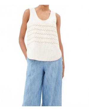 ODEEH Multi Yarn Sleeveless Shirt - Blue