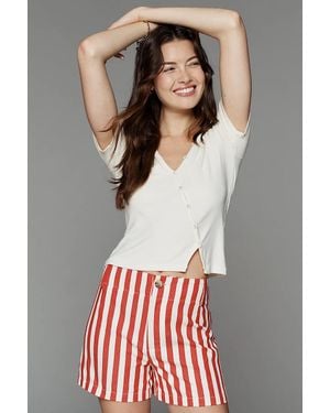 Raisonnel Striped Shorts - Red