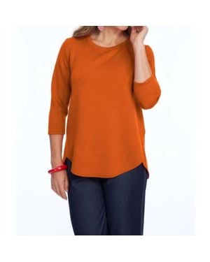 Elior Zofi Round Neck Top - Orange
