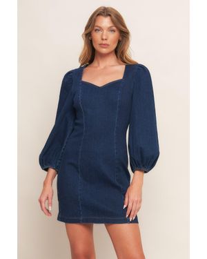 TRUEDAMES Timeless Denim Mini Dress - Blue