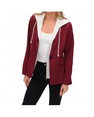 Six Fifty Drew Drape Blazer - Red