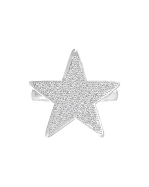 Donatello Gian Crystal Star Ring - White