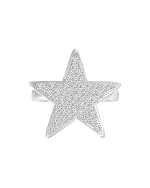 Donatello Gian Crystal Star Ring - White