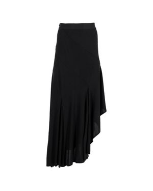 Max Mara Asymmetric Midi Skirt - Black