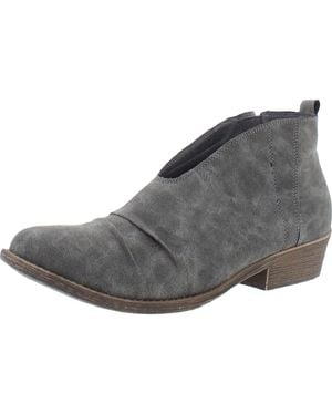 Very G Juliana Faux Suede Casual Ankle Boots - Gray