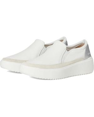 Vionic Kearny Sneakers Leather Slip On Platform Shoes Hawk1632 - White