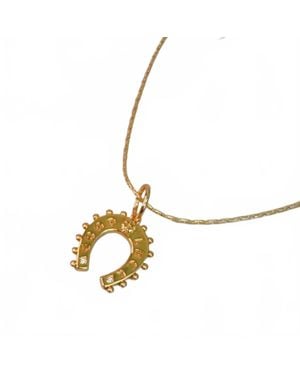 Ellison+Young Lucky Horseshoe Necklace - Metallic