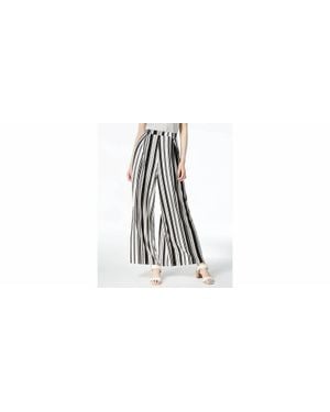 BarIII Striped Pull-On Pants - Black