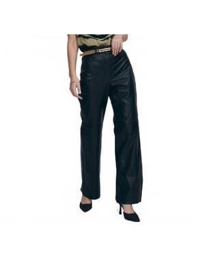 Iris Setlakwe Straight Leather Trouser Pant - Blue