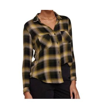 Bella Dahl Two Pocket Button Down Shirt - Black