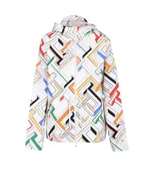 Tommy Hilfiger Geometric Nylon Jacket - White