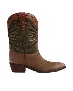 Sam Edelman Rylin Slip On Western Boots - Brown