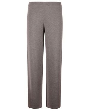 Majestic Filatures Straight-Leg Pants With Relaxed Fit And Elastic Waistband - Gray