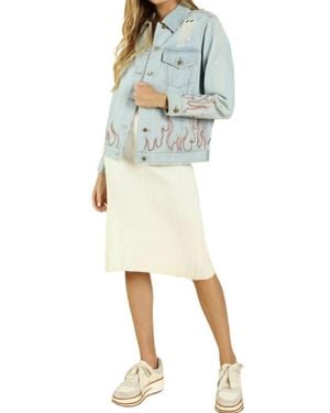 Honey Punch Some Like It Hot Distressed Jacket - Multicolor